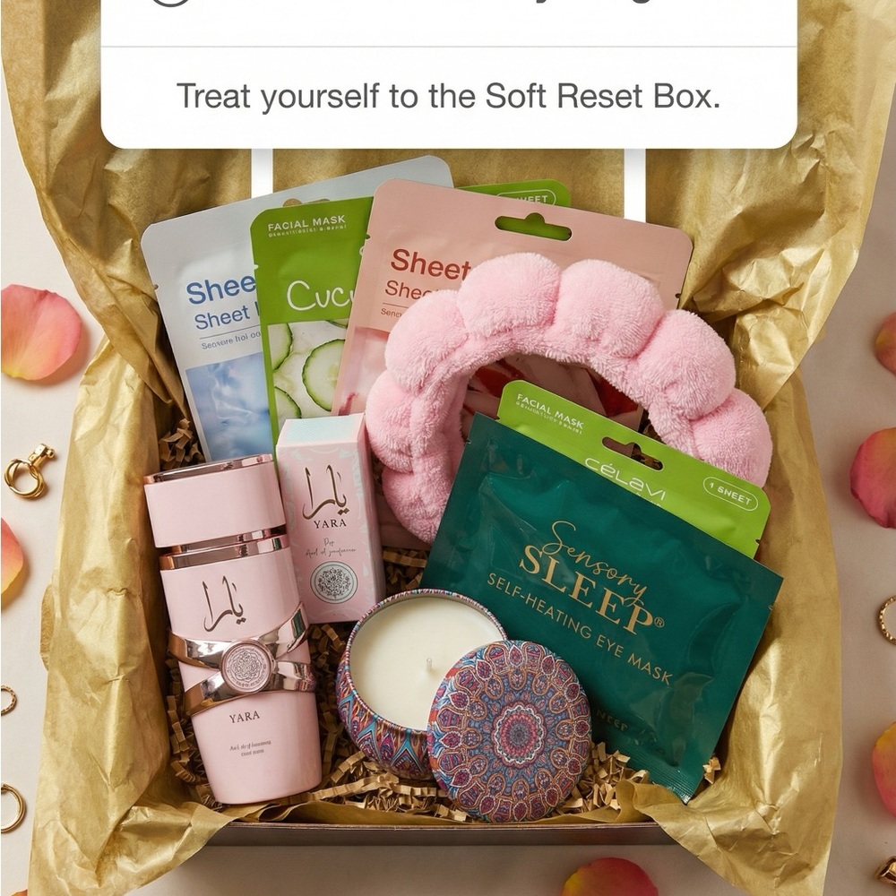 Ara Pink and Green Self-Care Box